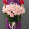 Букет из 25 роз розовый (50 см)