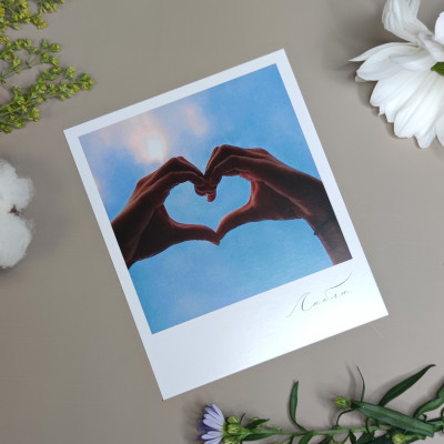 Открытка дизайнерская Люблю №9