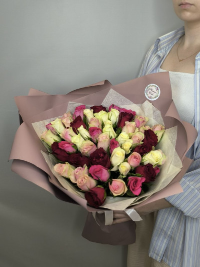 Букет из 51 кенийской розы