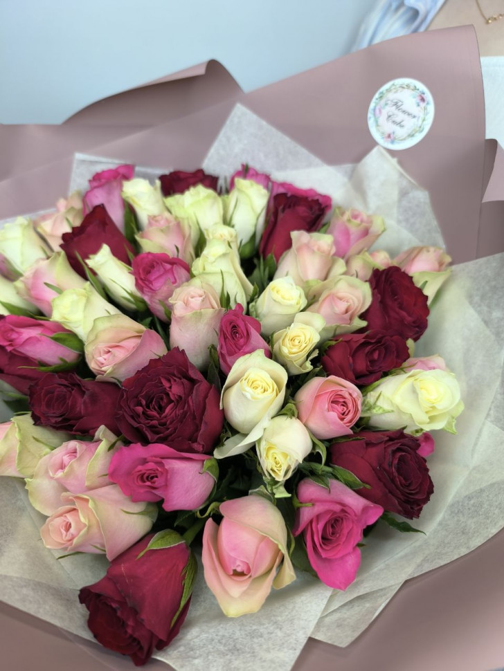 Букет из 51 кенийской розы