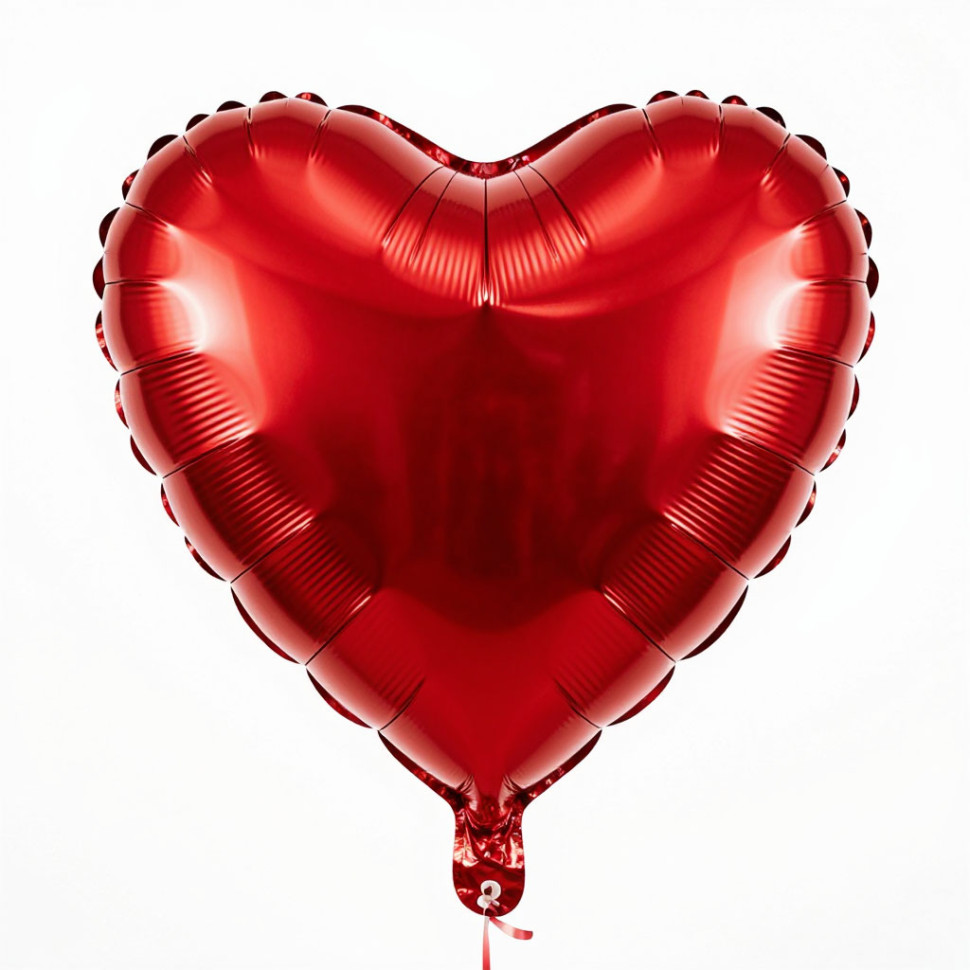 Шар фольгированный сердце красный