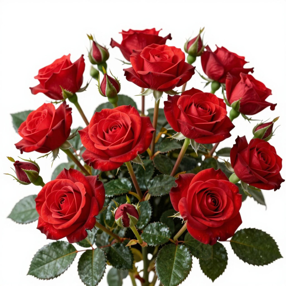 Роза кустовая красная (нет в наличии)