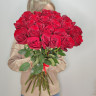 Букет из 25 роз красный (60 см)