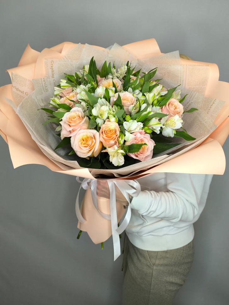 Букет «Персиковая идиллия»