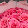 Букет из 35 розовых роз в оформлении