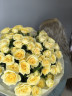 Букет из 15 лимонных кустовых роз